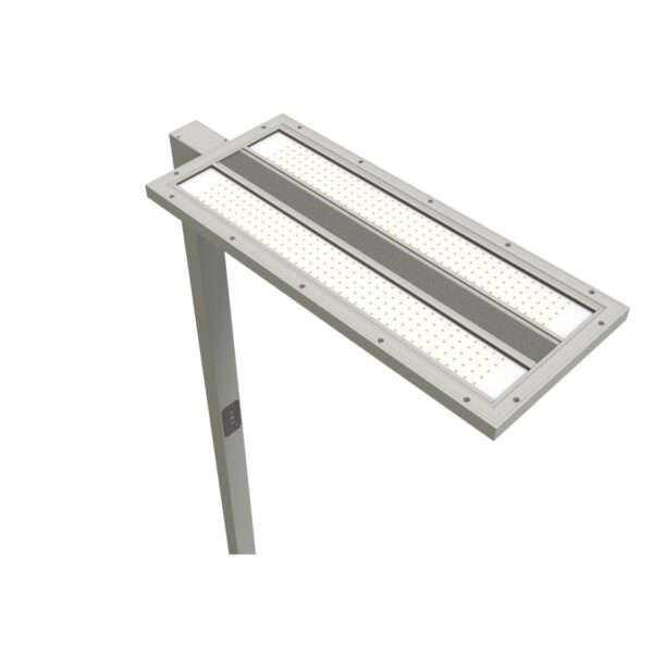 Lampadaire LED 4000K, 100W, avec lumière et détecteur de mouvement, 7800,lm/4200 lm, CRI>80, IP40, surface lumineuse transparente, 1954 x 300 x 790 mm, 7 kg – Image 3